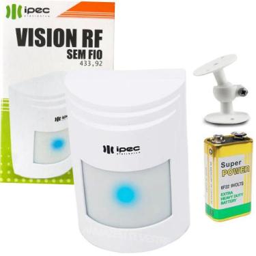 Imagem de Sensor de Presença Alarme Infra sem Fio com Suporte Articulado Bateria