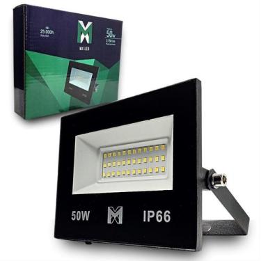 Imagem de Refletor LED 50W Holofote Prova D'água Frio - Branco Frio - MX