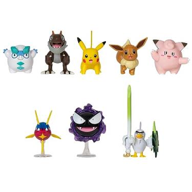 Imagem de Pokemon Battle Figure 8 Pack - Six 2-Inch and Two 3-Inch Battle Figures Including Pikachu - Amazon Exclusive