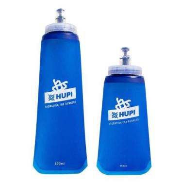 Imagem de Kit 2 Garrafas Dobrável Soft Flask HUPI 350Ml e 500Ml, AZUL