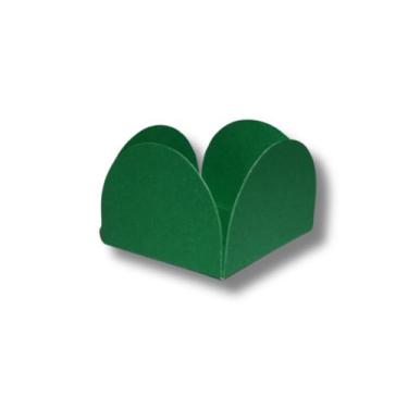 Imagem de 500 Forminhas 4 Pétalas Cor Verde Bandeira P/ Doces Gourmets Brigadeir