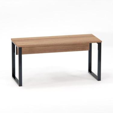 Imagem de Mesa Diretora Tubular P25 Pandin 1,5x0,6 M Noce Naturale e Grafito