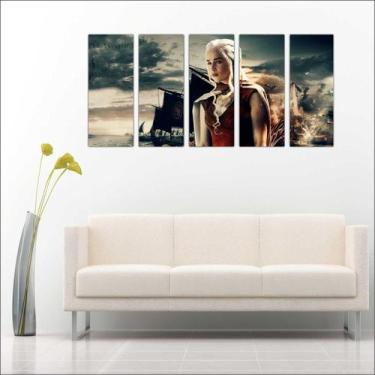 Imagem de Quadro Decorativo The Game of Thrones Mosaico Com 5 Peças GG2 - Vital