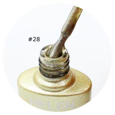 Imagem de Esmalte em gel 10ml helen color coleção 2023 -, 28 CHAMPAGNE C/ GLITTE