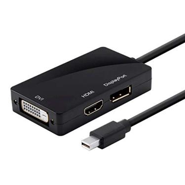 Imagem de Monoprice Adaptador Mini DisplayPort 1.1 para HDMI, DVI e DisplayPort, preto (112744)