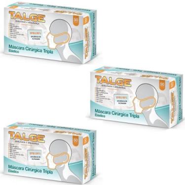 Imagem de Kit 3cx Máscara Cirúrgica Descartável Tripla Proteção 150UN - Talge