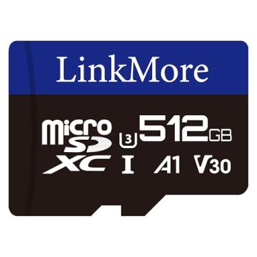 Imagem de LinkMore Cartão de memória XV13 512GB MicroSD, MicroSDXC A1 UHS-I U3 V30 Classe 10, leitura até 95 MB/s, gravação de até 70 MB/s, adaptador SD incluído