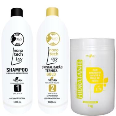 Imagem de Kit Ativo Cristalização Termica Gold 1l + Condicionador Milho Maribel 