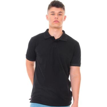 Imagem de Polo Reserva Masculina Pima Cotton Piquet Points Collar Preta-Masculino