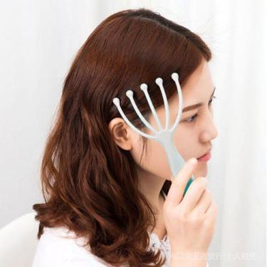 Imagem de Massageador de Plástico 5 pontas Para Cabeça Garra De Massagem Corpora