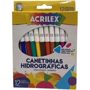 Imagem de Canetinha Hidrográficas - Contém 12 Unidades - ACRILEX