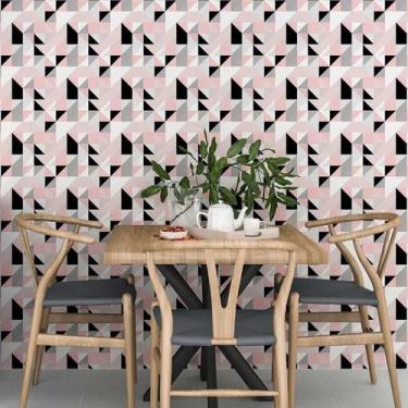 Imagem de Papel de Parede Adesivo Grafismo Triângulos N06104 0,58x2,5M - Adesivo