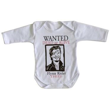 Imagem de body nenê criança roupa bebê manga longa Flynn Rider Enrolados  - Empó