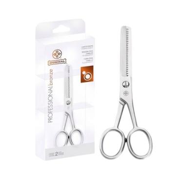 Imagem de Tesoura Cabelo Fio Desbaste Profissional BC Bronze 345-5 - Mundial