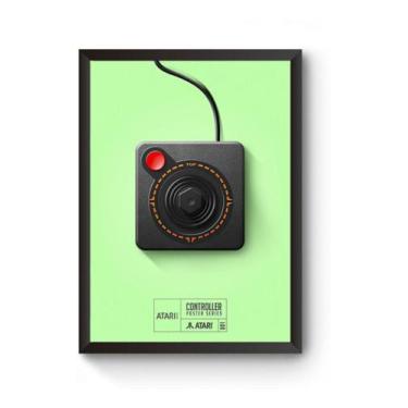 Imagem de Poster Moldurado Game Retrô Controle Atari Quadro - Fanarte