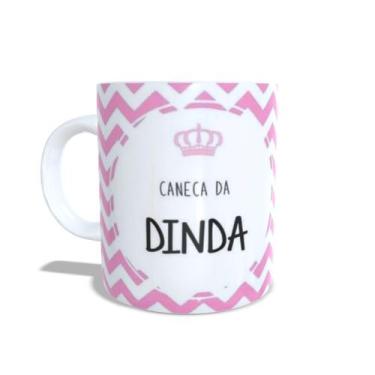 Imagem de Caneca Xícara Personalizada CANECA DA DINDA - DIN06 - Caneca Porcelana