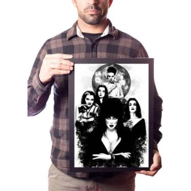 Imagem de Poster Moldurado Elvira Vampira Morticia Lily Arte Quadro - Fanarte