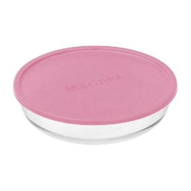 Imagem de Travessa de Vidro Temperado 2,4L Redonda C Tampa Marinex - NADIR FIGUE