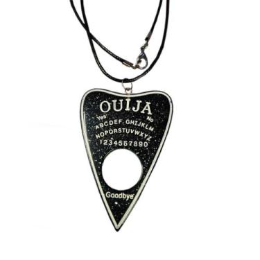 Imagem de Colar Pingente Ouija Preto Com Glitter - RELIKARIU