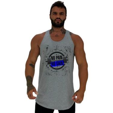 Imagem de Regata Longline Estampada Masculina MXD Conceito No Pain No Gain Letre