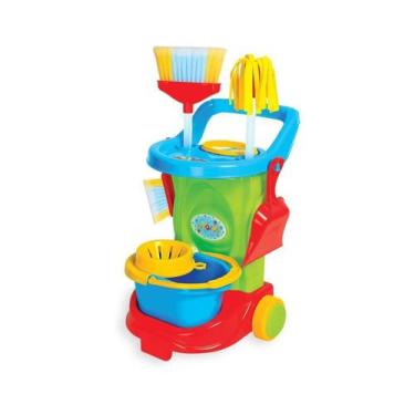 Imagem de Carrinho de Limpeza Cleaning Trolley Colorido Maral
