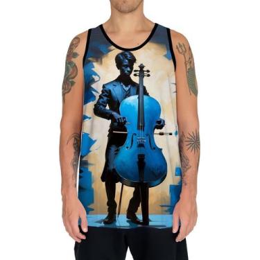 Imagem de Camiseta Regata Tshirt Instrumento Corda Violoncelo Arte 5 - Enjoy Sho