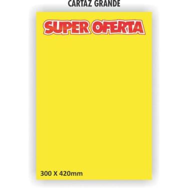 Imagem de Cartaz Para Marcacao Oferta Grande 30X42cm. Amarelo - Grespan