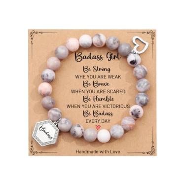 Imagem de TONY & SANDY Presentes para mãe, nova mãe, amiga, irmã, filha, esposa, tia, pulseira de pedra natural, aniversário, Natal, Páscoa, dia dos namorados, presentes para mulheres e meninas adolescentes,