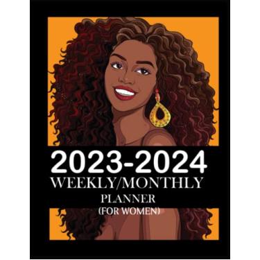 Imagem de 2023-2024 Weekly & Monthly Planner for Women: 2 Year Planner for Women with Goals, Notes & Classic Ebony Woman Design.