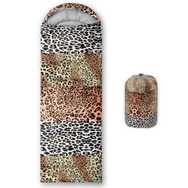 Imagem de Sacos de dormir para adultos e crianças, impressão 3D, saco de dormir para meninas e meninos, leve, impermeável, frio/quente, 3 estações, viagens ao ar livre com bolsas de compressão