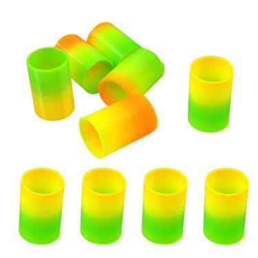 Imagem de Andiker Mola espiral para gatos, 10 peças, brinquedo criativo de gato longo, brinquedo interativo para gatos, durável, de plástico pesado, molas coloridas para bater, morder, caçar e brincadeiras saudáveis ativas (10 peças)