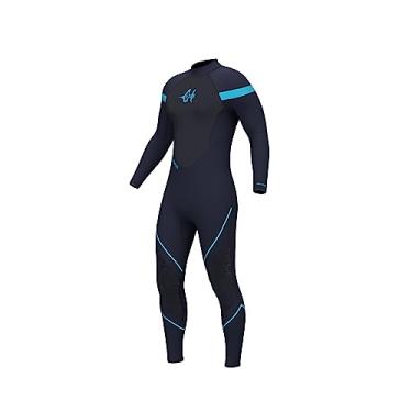 Imagem de GoldFin Roupa de mergulho masculina, roupa de mergulho de neoprene de 3 mm, traje completo com zíper nas costas, mantém aquecido em água fria, mergulho, natação, caiaque, surfe