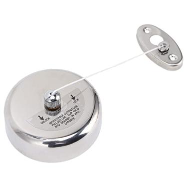 Imagem de Varal de Secagem de Roupas, Varal de Viagem Cordas de Varal Retrátil Interno de 2,8 M, Varal de Lavanderia Externo, Varal de Cabo de Nylon de Aço Inoxidável Com Economia de