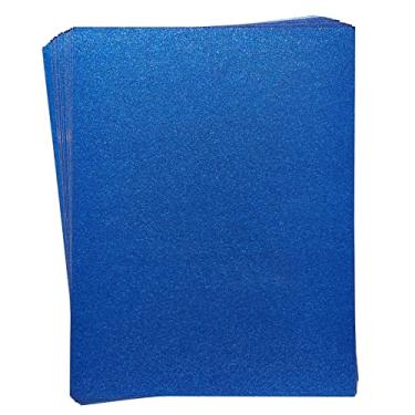 Imagem de Bright Creations 30 folhas de papel cartolina azul royal glitter para artesanato faça você mesmo, confecção de cartões, convites, dupla face, 300 g/m² - Folhas com glitter