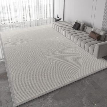 Imagem de Tapete cinza claro, luxuoso, com listras geométricas, para sala de estar, tapetes decorativos de tamanho grande, confortáveis, fáceis de limpar, para quarto, AX011, O, 220x330 cm