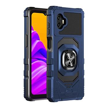 Imagem de Wireless PROTECH Capa compatível com Samsung Galaxy XCover6 PRO SM-G736 com suporte magnético para carro, policarbonato e TPU (azul)
