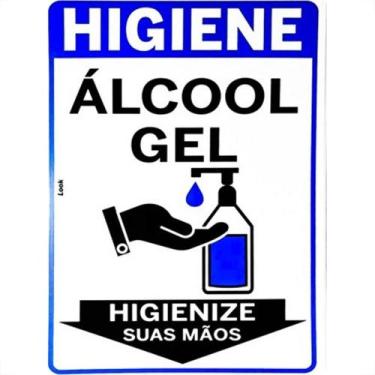 Imagem de Placa Look 20X30Cm (Alcool Gel Vertical) - Kit C/5 Pecas