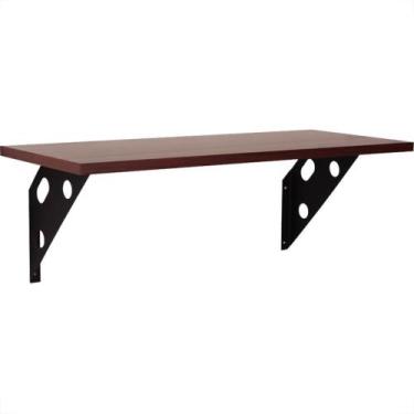 Imagem de Prateleira Madeira Tramontina Elite 60X25Cm Castanho Escuro Com Suport