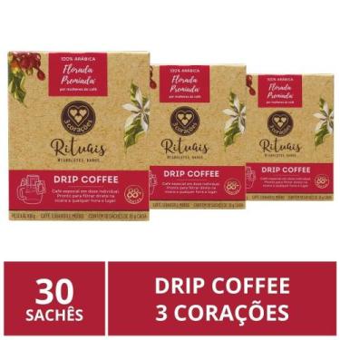 Imagem de Drip Coffee, 3 Corações, Café, 30 sachês - Três