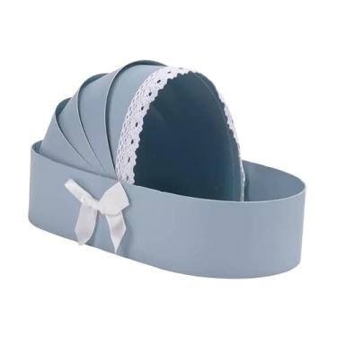 Imagem de oshhni Caixa de chá de chá de chá de bebê caixa de papel de papel de papelão celebração caixa de embalagem de flores para o dia dos namorados bolsa de, Azul