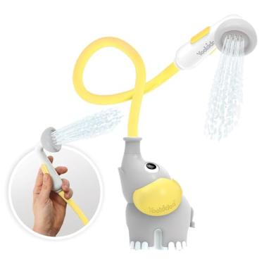 Imagem de Cabeça de banho para bebês Yookidoo – Bomba de água de elefante e enxaguador de bico – para bebês recém-nascidos na banheira ou pia (amarelo)