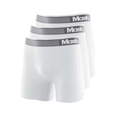 Imagem de Kit com 3 Cuecas Boxer Mash 710.01, Branco, G