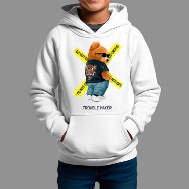 Imagem de Moletom Canguru Infanto Juvenil Algodão Moda De Rua Inverno Blusa De F