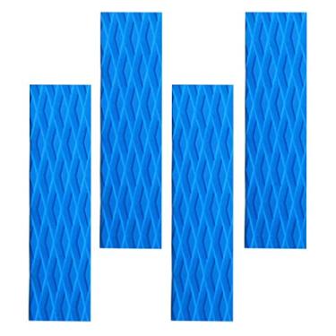 Imagem de 4 x Surf Skimboard tração pad deck grip tapete, desempenho EVA DIY folha para SUP, stand up paddleboard, barco, caiaque, longboard - escolha de cor - azul celeste