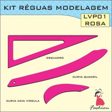 Imagem de Réguas Modelagem corte costura PINK Patchwork Scrapbook kit - FENIX