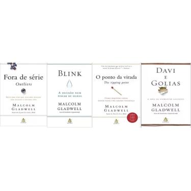 Imagem de Kit 4 Livros Malcolm Gladwell Fora De Serie Blink Ponto Virada Davi e Golias