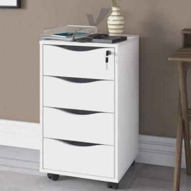 Imagem de Gaveteiro 4 Gavetas com Chave Bit Home Office