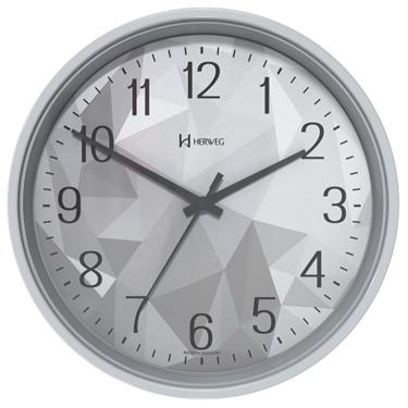 Imagem de Relógio De Parede 26 Cm Herweg Cinza 660104-024