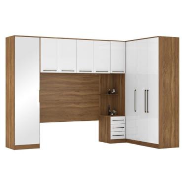 Imagem de Quarto Modulado Casal Irlanda Composição 3 - Demartêz Amêndola/Branco