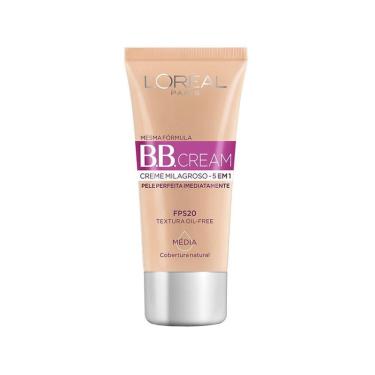 Imagem de Bb Cream L'Oréal Pele Média Oil-Free fps 20 com 30ml